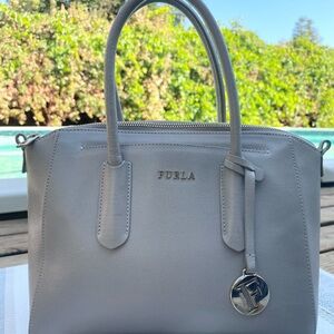 Authentic Furla Saffiano Leather Satchel - Italian Luxury brand